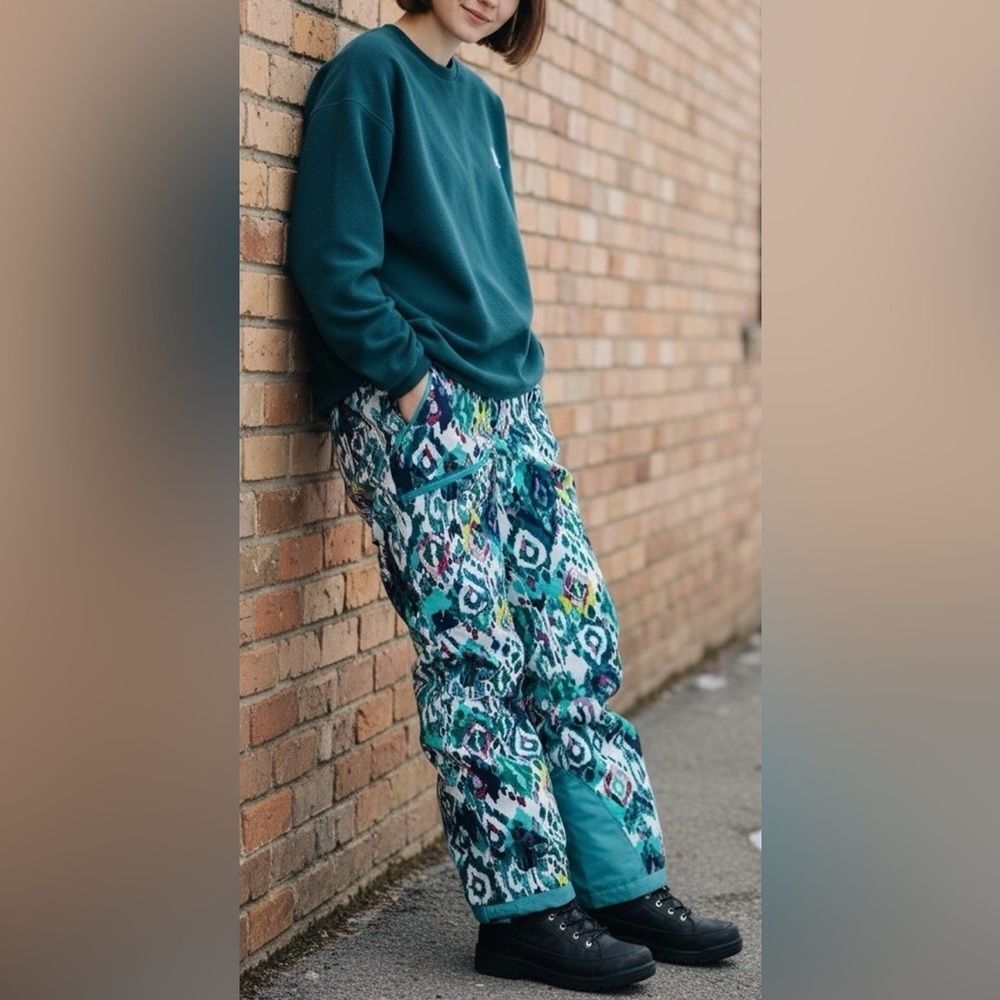 Patagonia Snowbelle Snow Pant Sz 10 Colorful Patterned Kids NWOT